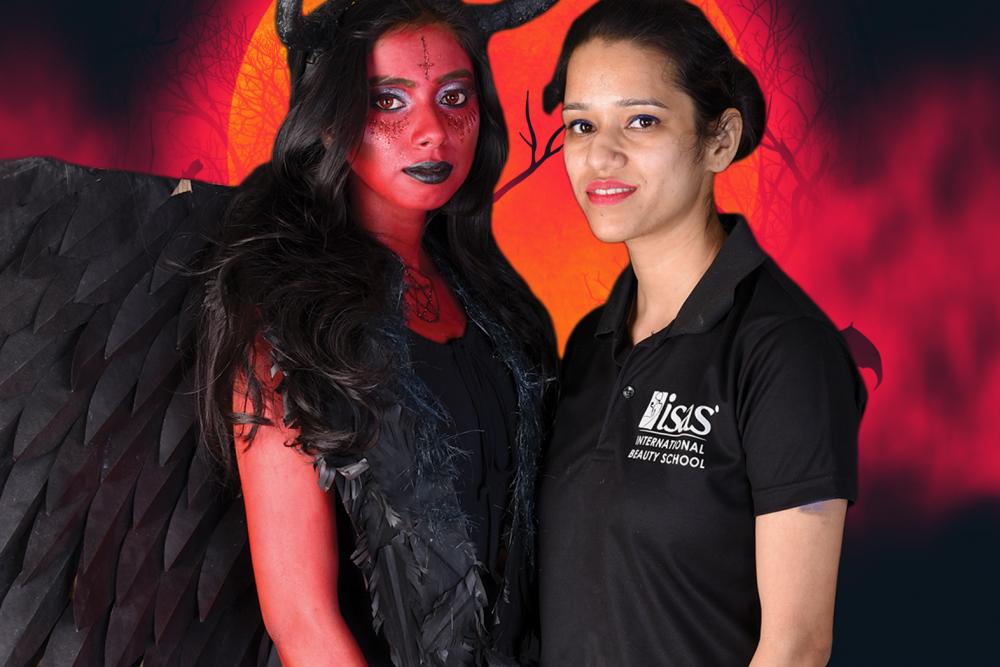 “It’s Halloween, everyone’s entitled to one good scare.” Fantasy Make-up was done by a Pradnya Gaikwad student of ISAS. 